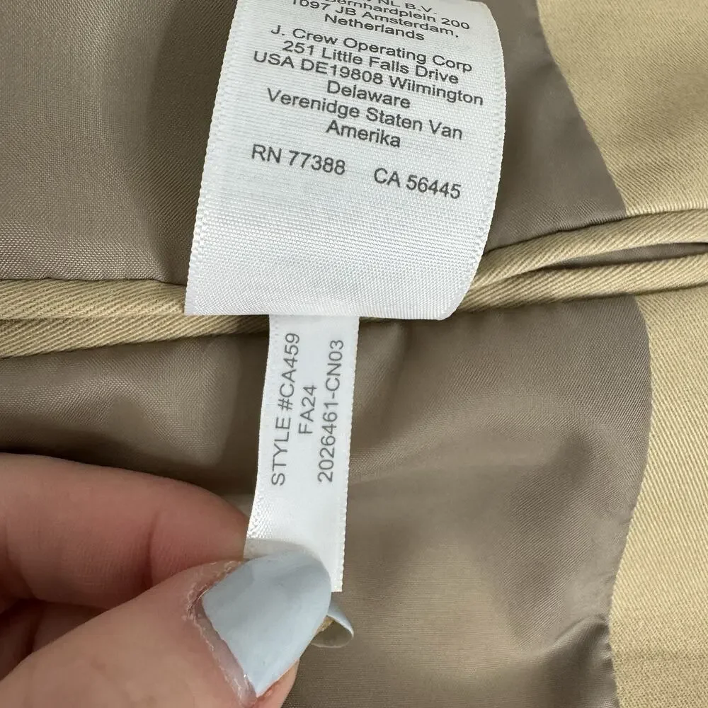 J.Crew Slim-Fit Thompson TruTemp365 Blazer Mens 42R Tan Suit Jacket Sport Coat